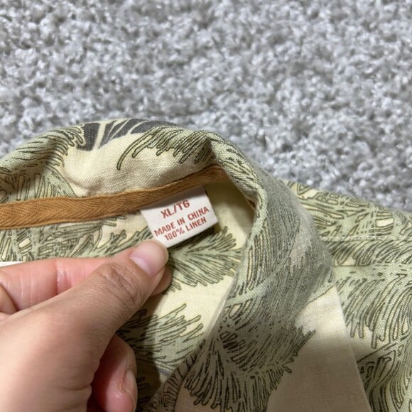 TOMMY BAHAMA Mens XL 100% Linen Short Sleeve Button Down Shirt - Picture 4 of 7